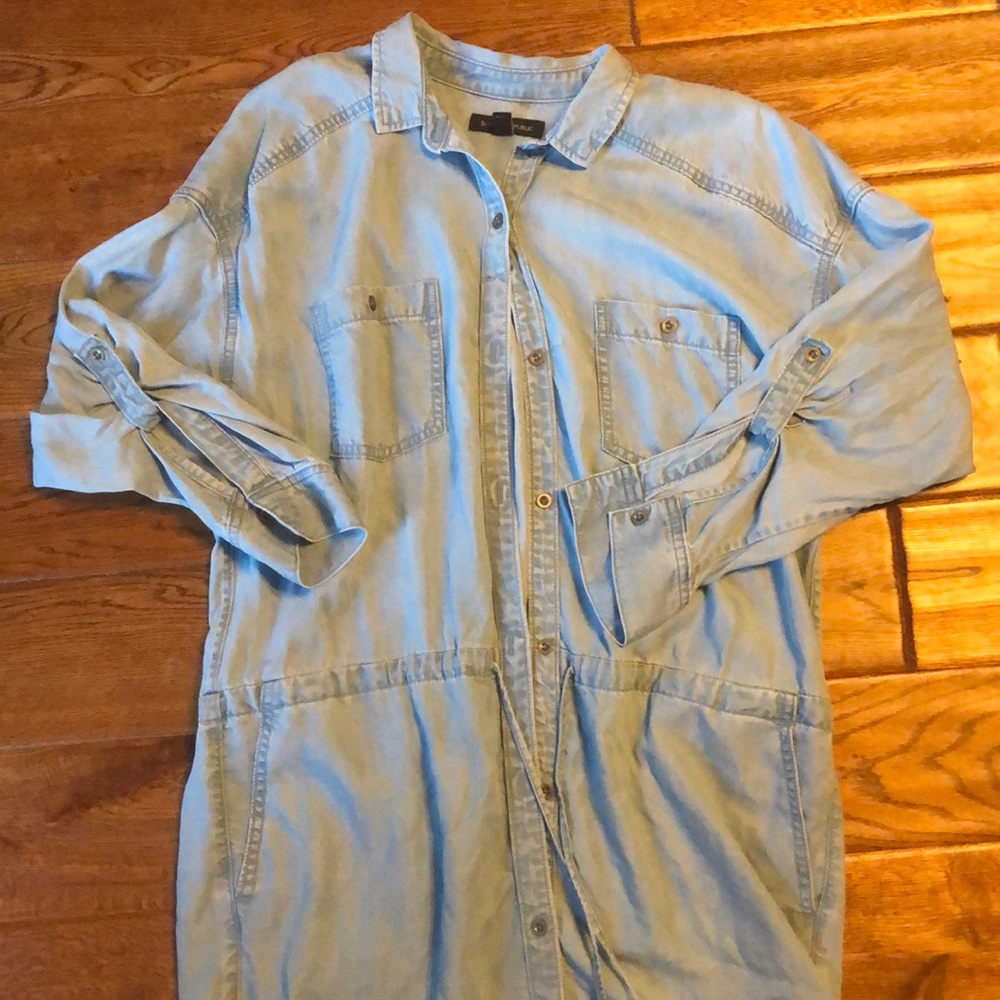 Denim Button Up Dress